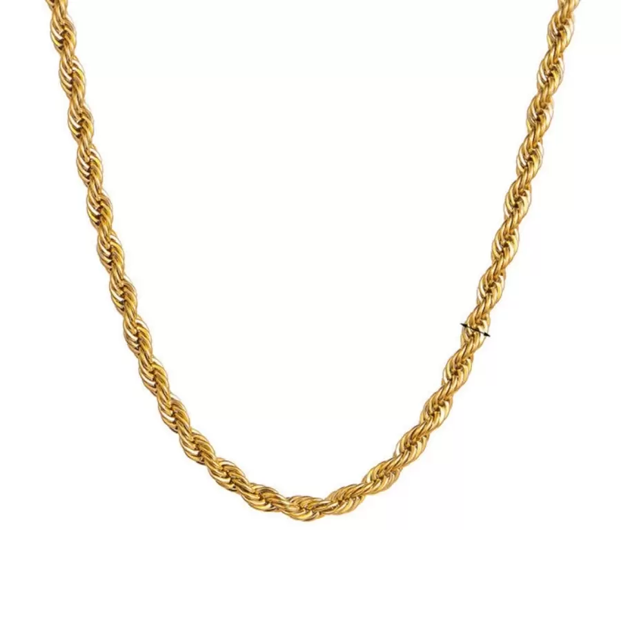 Anti Tarnish Twisted Chain Necklace