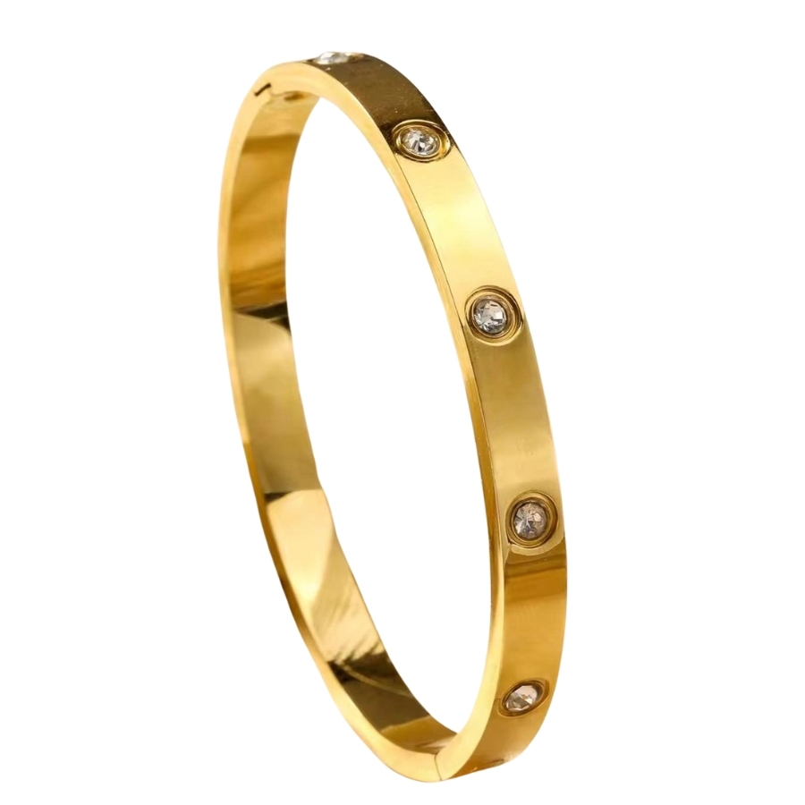 Anti Tarnish AD Love  Bangles