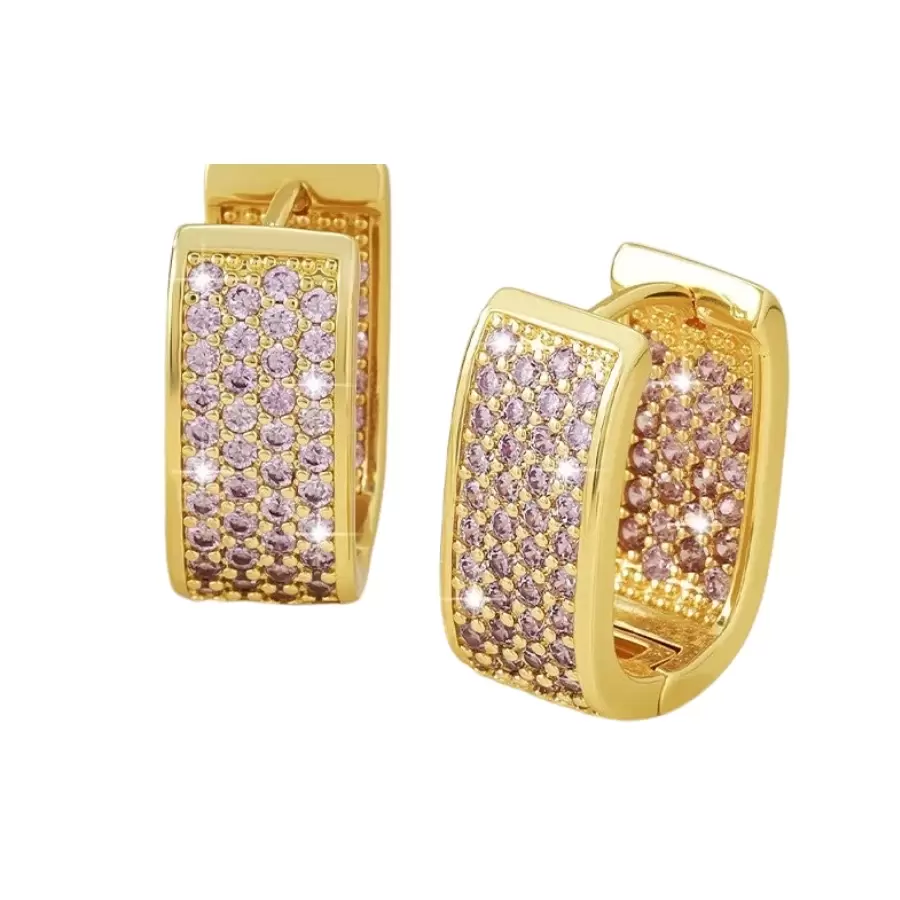 Elegant Five Star Zircon Earrings